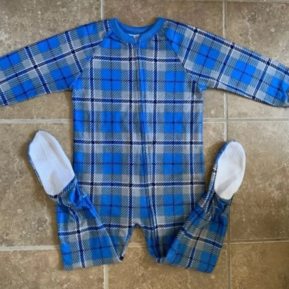Boys Plaid Fleece Pajamas